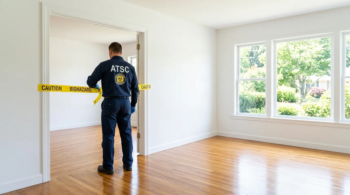 Certified biohazard cleanup crew performing Trauma Scene Cleanup in Eastpointe